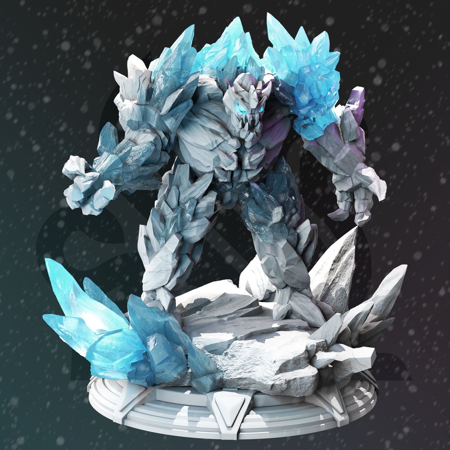 Frost Golem Yokun DND Role 3D Printing Miniatures Resin Figure Board Game