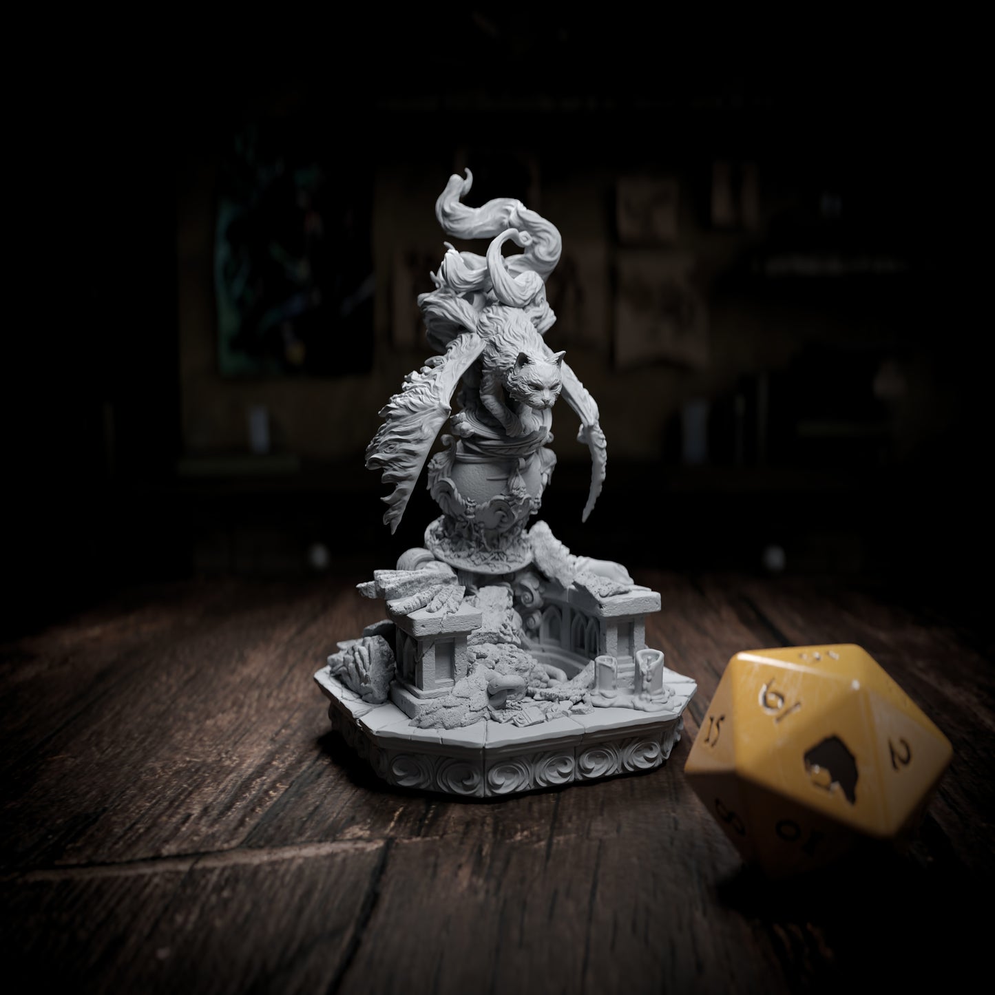 Caligo The Cat 3D Printing Miniatures Resin Figure Board Game DND Role