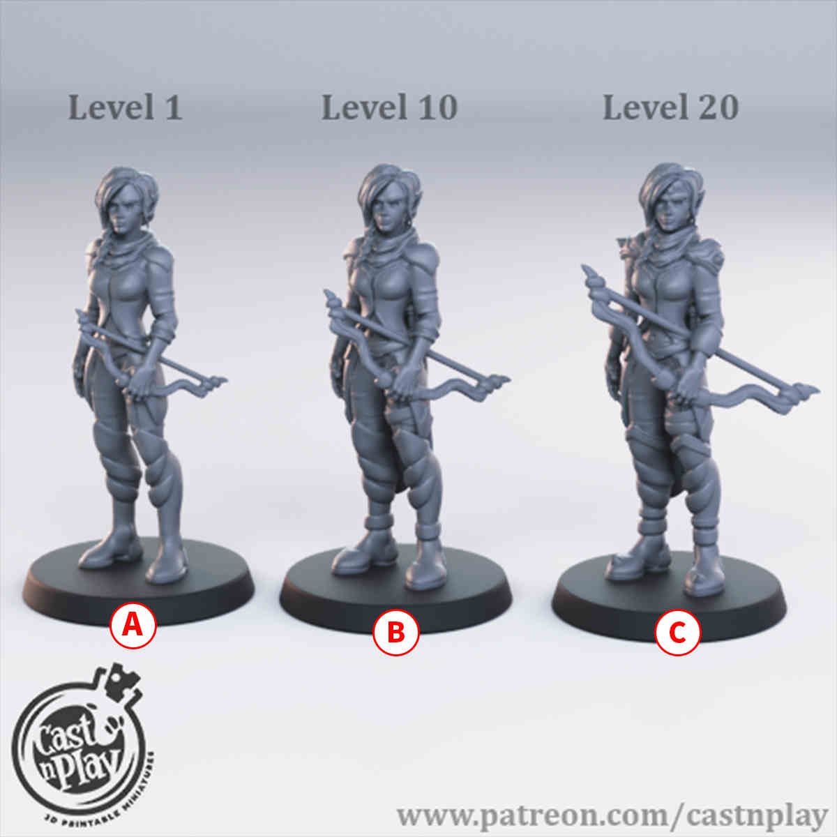 Half Elf Ranger DND Role 3D Printing Miniatures Resin Figure Board Game