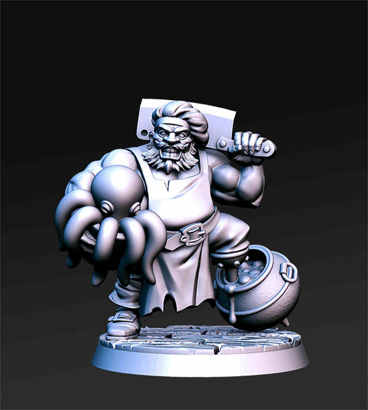 Badolff - Dwarf Chef | DND Role 3D Printing Miniatures Resin Figure Board Game