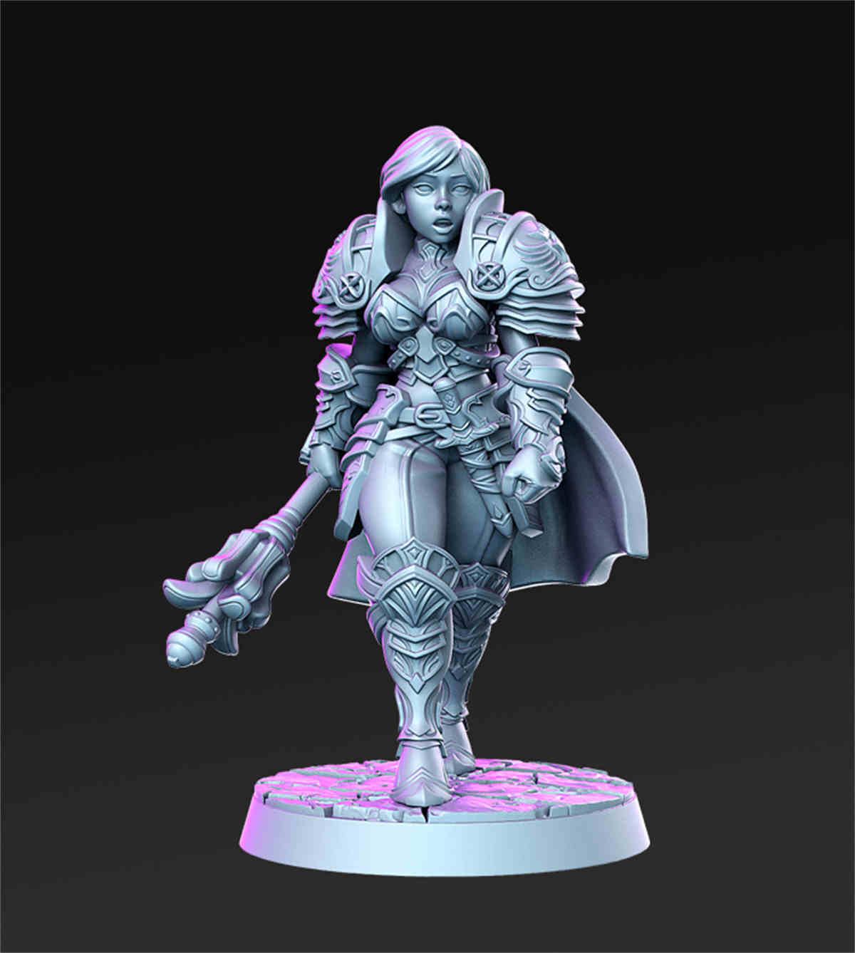 Caliope - Female knight | DND Role 3D Printing Miniatures Resin Figure Board Game