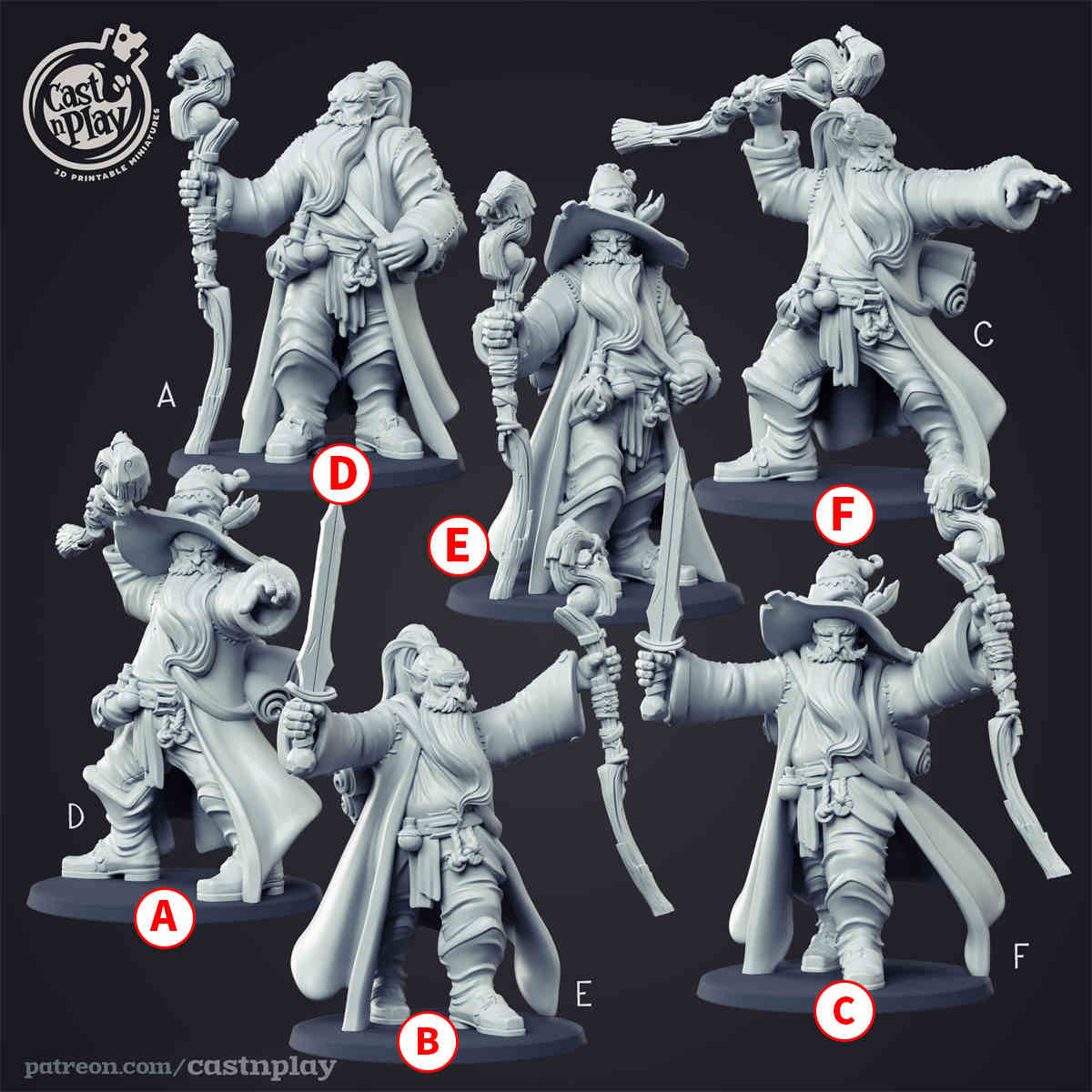 Wizard DND Role 3D Printing Miniatures Resin Figure Board Game