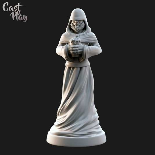 Bearded Monk DND Role 3D Printing Miniatures Resin Figure Board Game Chess