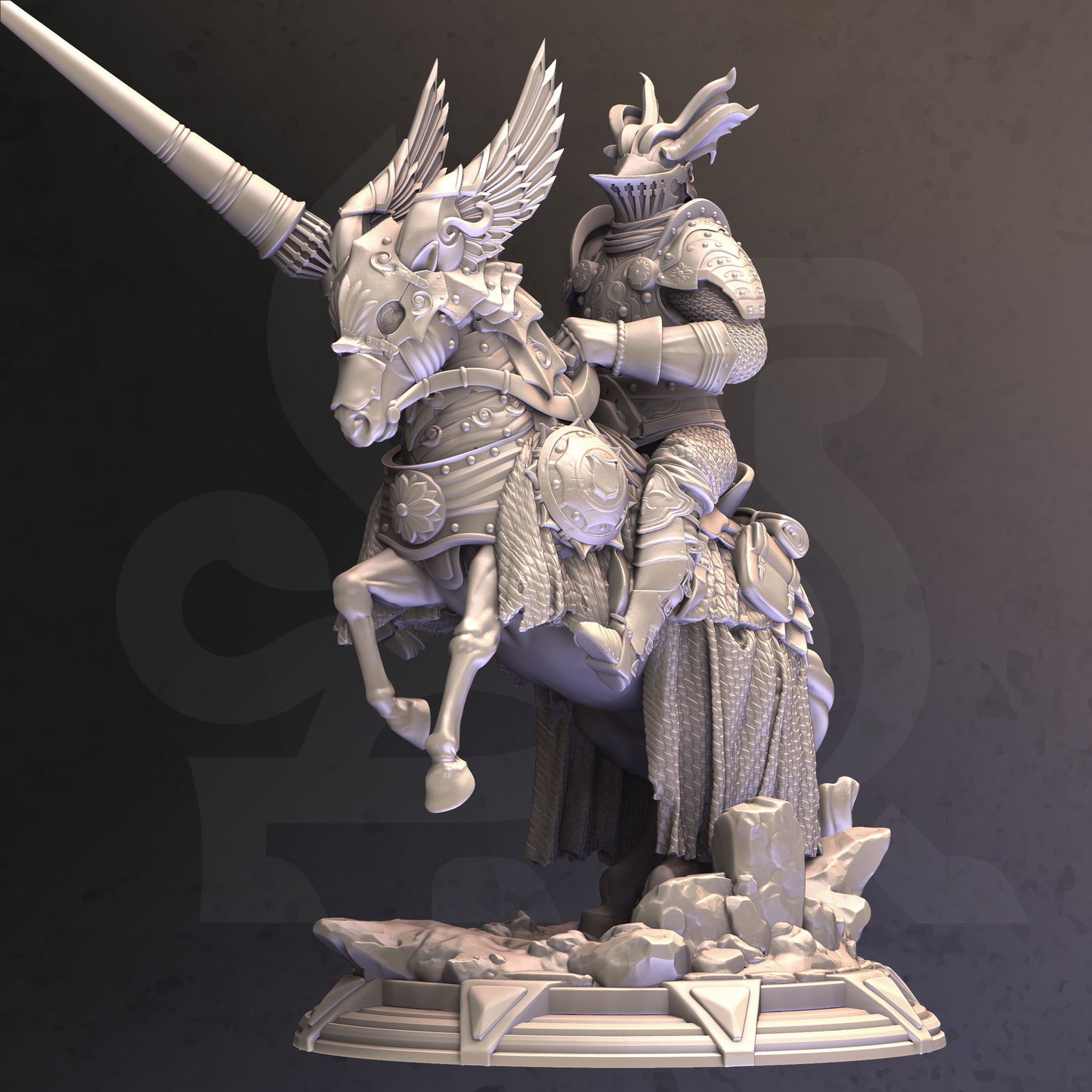 Gothic Knight Brax Attican DND Role 3D Printing Miniatures Resin Figure Board Game