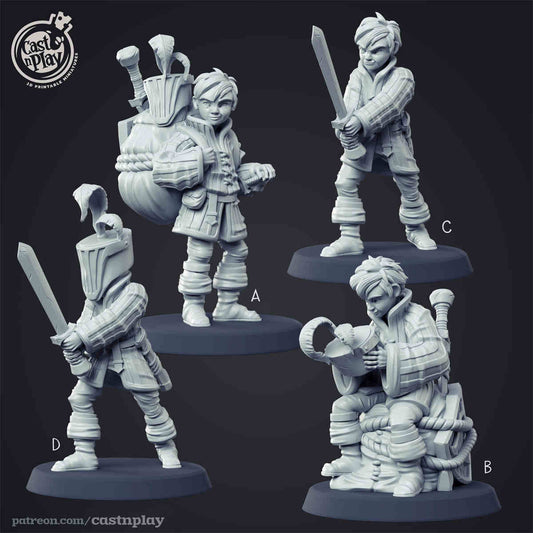 Little Warrior DND Role 3D Printing Miniatures Resin Figure Board Game