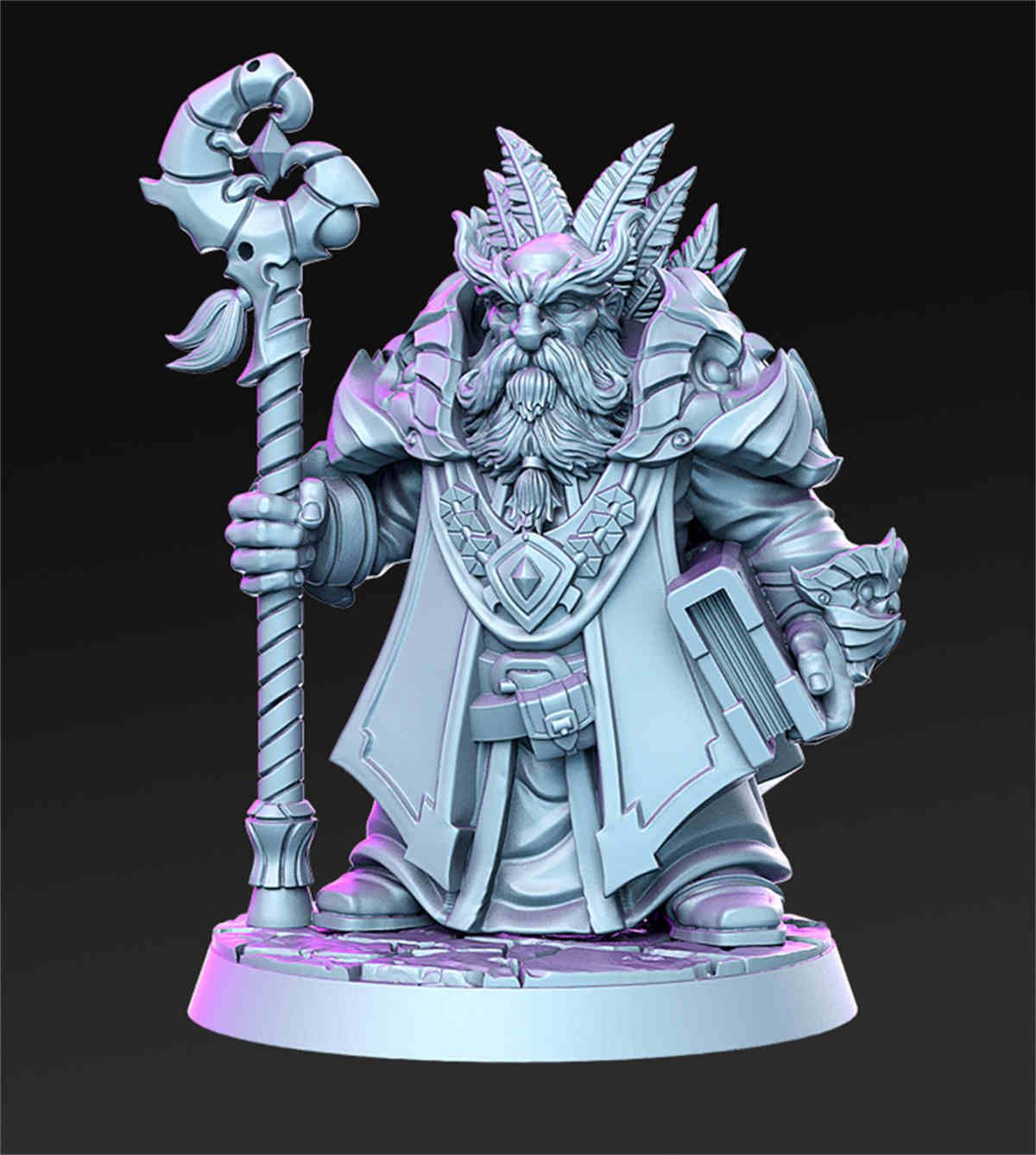 Draloth - Dwarf druid | DND Role 3D Printing Miniatures Resin Figure Board Game