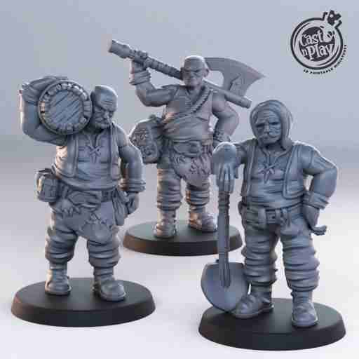 Male Townsfolk DND Role 3D Printing Miniatures Resin Figure Board Game