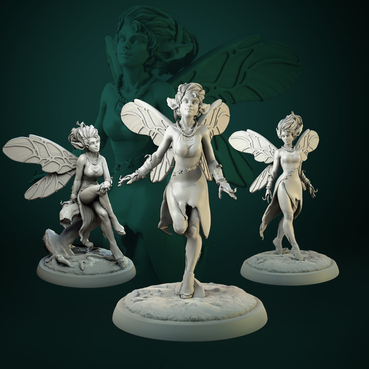 Forest Pixie Bundle DND Role 3D Printing Miniatures Resin Figure Board Game