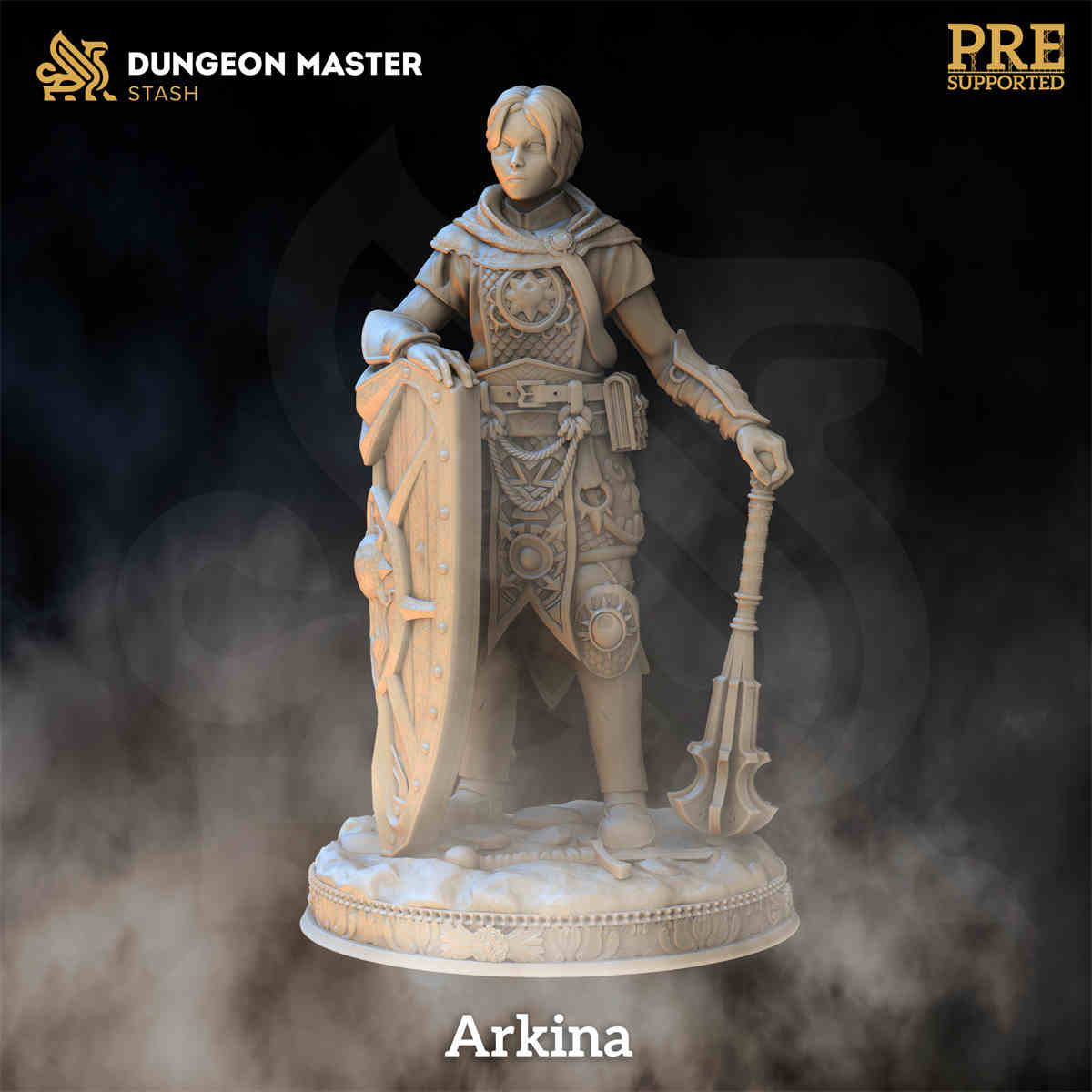 Arkina the Knight of the Dawn DND Role 3D Printing Miniatures Resin Figure Board Game