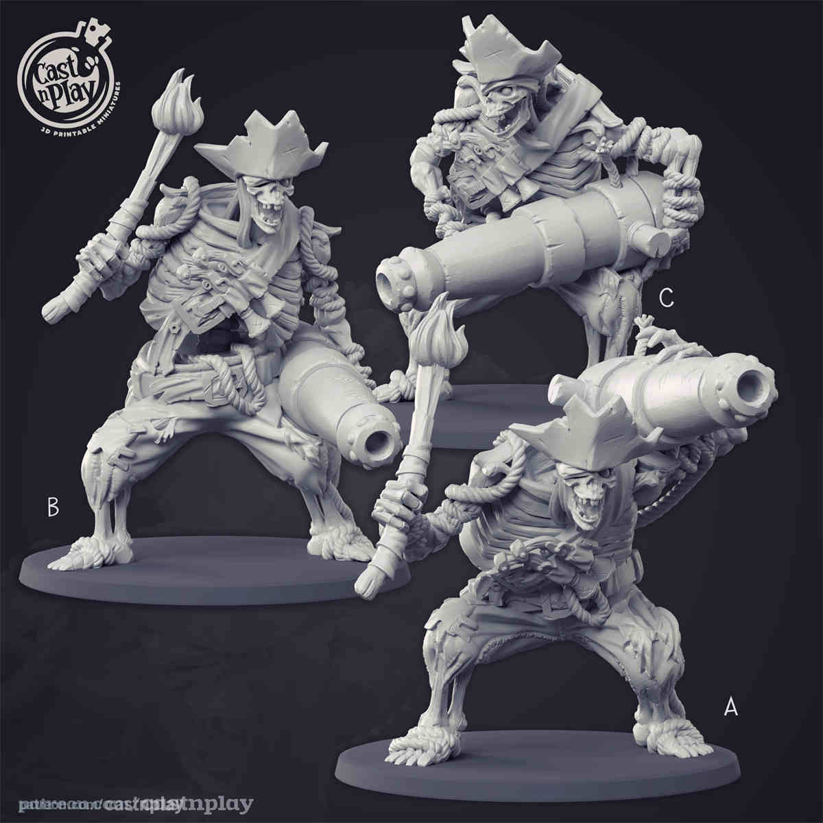 Skeleton Gunner DND Role 3D Printing Miniatures Resin Figure Board Game