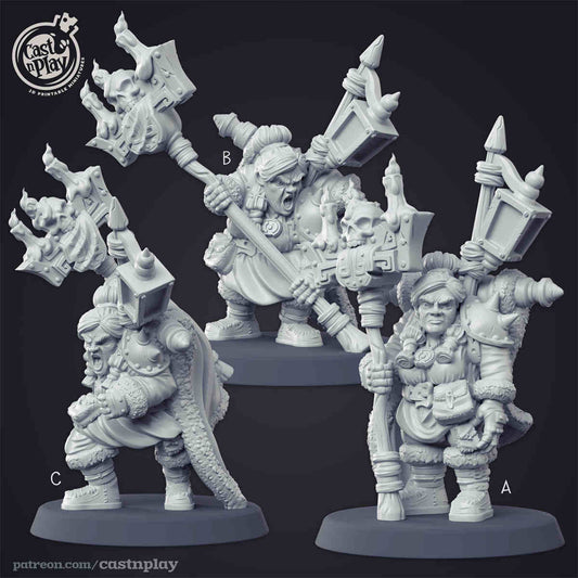 Dwarf Warlock DND Role 3D Printing Miniatures Resin Figure Board Game