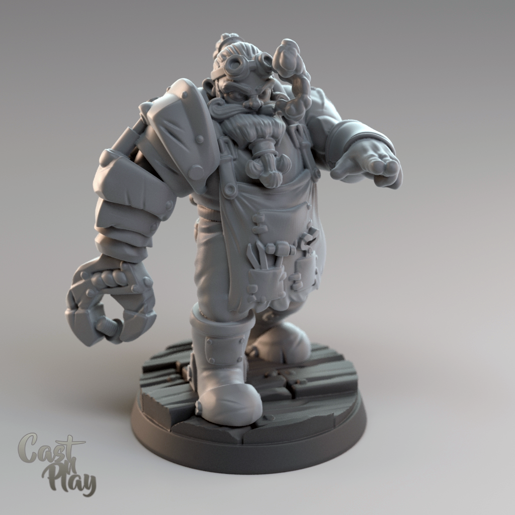 Dwarven Engineer DND Role 3D Printing Miniatures Resin Figure Board Game Chess