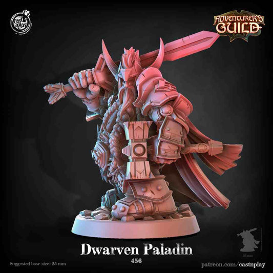 Dwarven Paladin DND Role 3D Printing Miniatures Resin Figure Board Game Chess