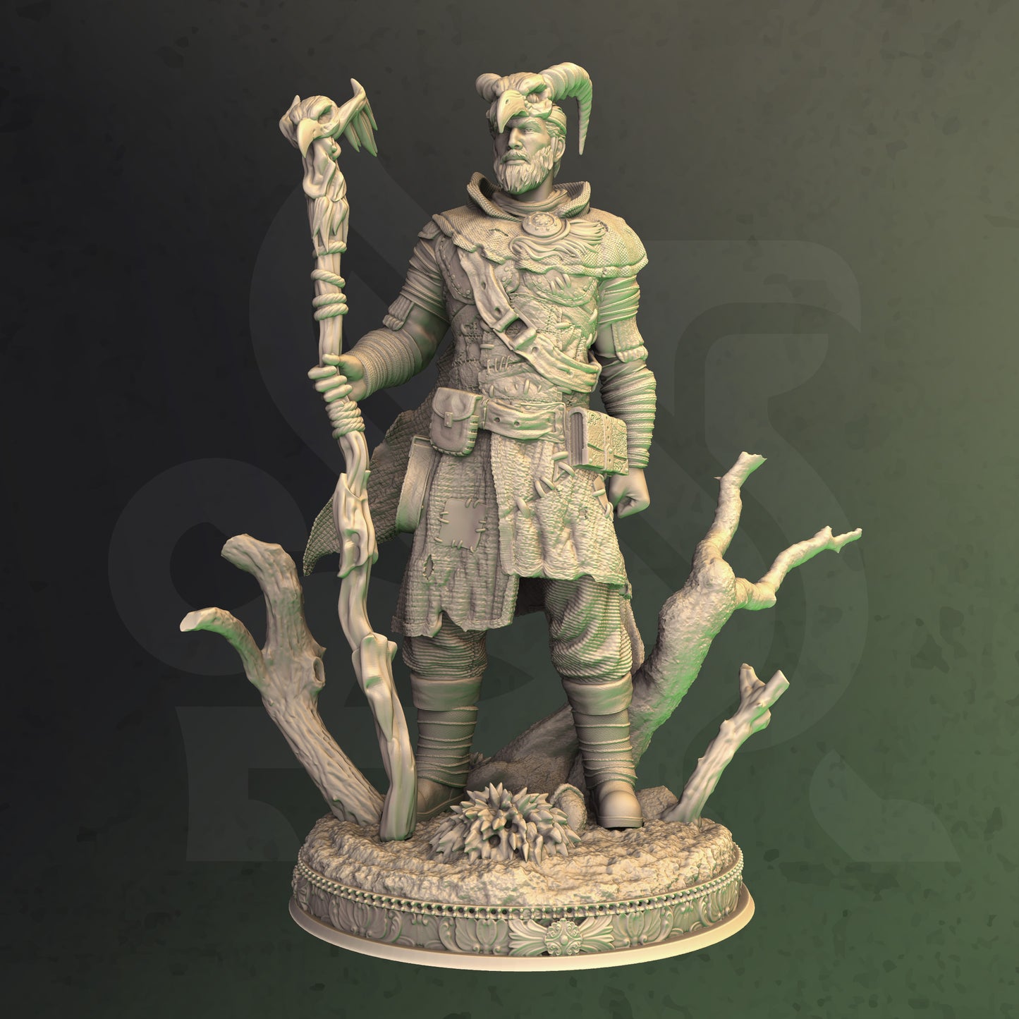 Tiefling Druid Noranor DND Role 3D Printing Miniatures Resin Figure Board Game