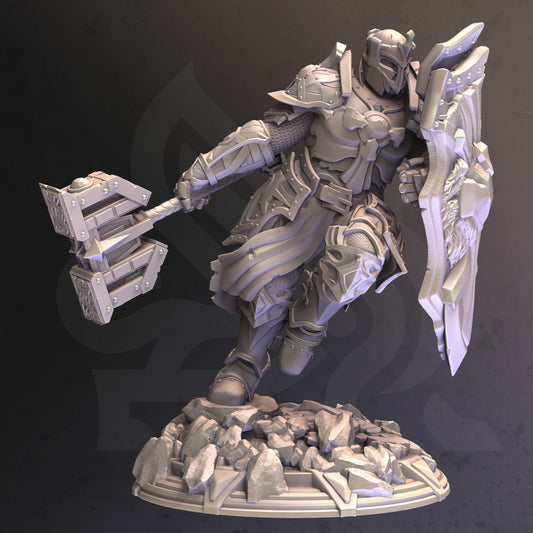 Holy Paladin Cardioth DND Role 3D Printing Miniatures Resin Figure Board Game