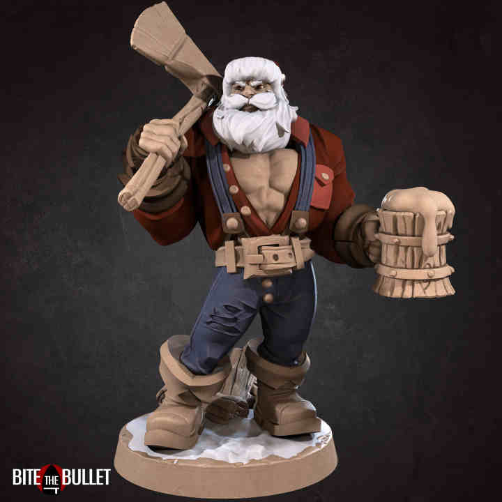 Klaus the Sexy Santa DND Role 3D Printing Miniatures Resin Figure Board Game