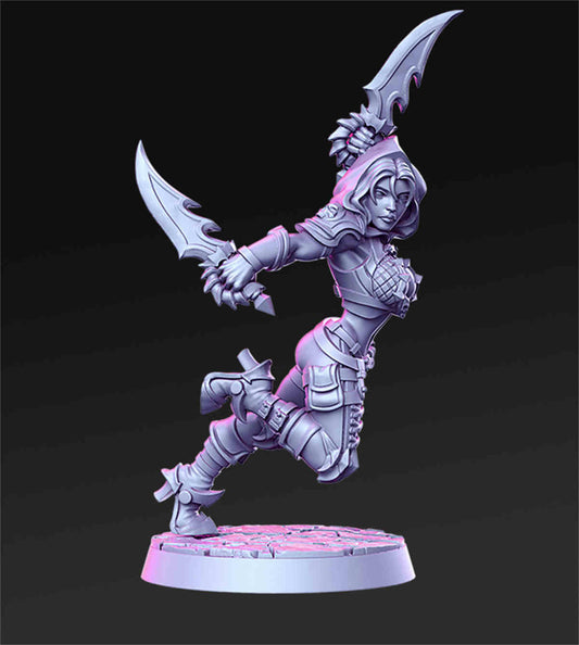 Brakha - Female Assassin | DND Role 3D Printing Miniatures Resin Figure Board Game