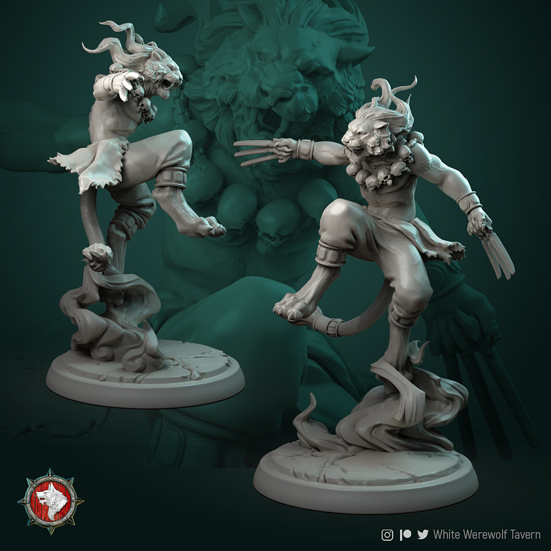 Tabaxi Warrior DND Role 3D Printing Miniatures Resin Figure Board Game