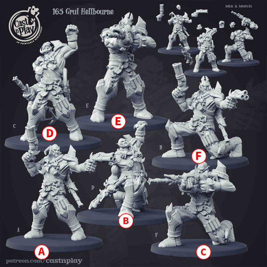 Grul Hellbourne DND Role 3D Printing Miniatures Resin Figure Board Game