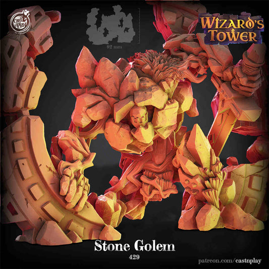 Stone Golem DND Monster 3D Printing Miniatures Resin Figure Board Game Chess