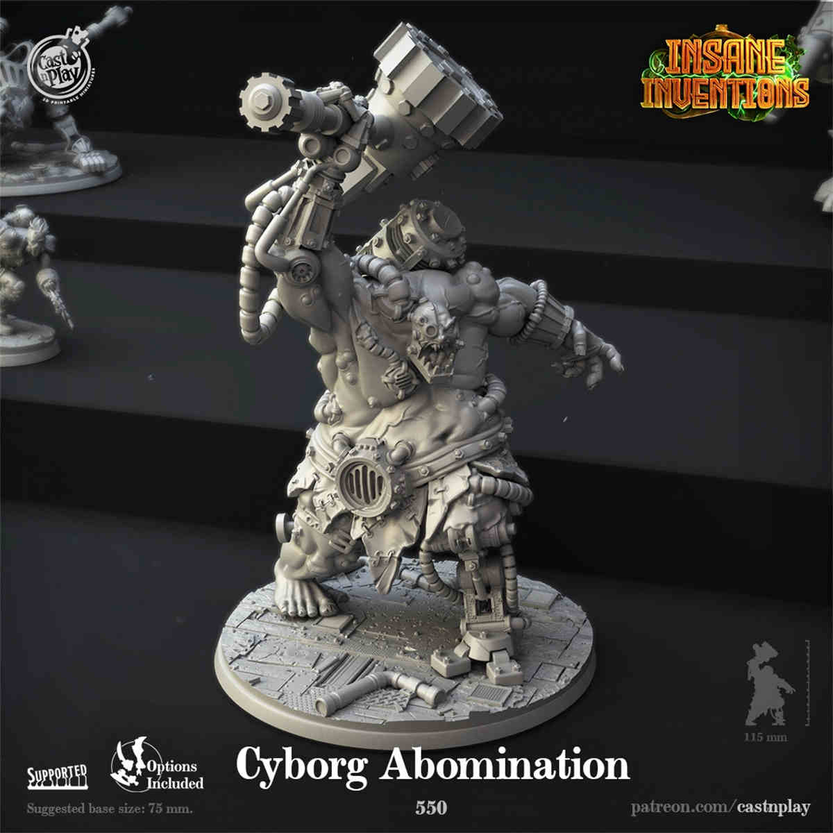 Cyborg Abomination DND Role 3D Printing Miniatures Resin Figure Board Game