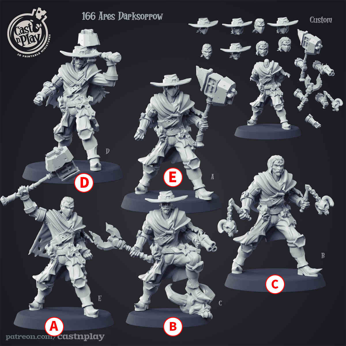 Ares Darksorrow DND Role 3D Printing Miniatures Resin Figure Board Game