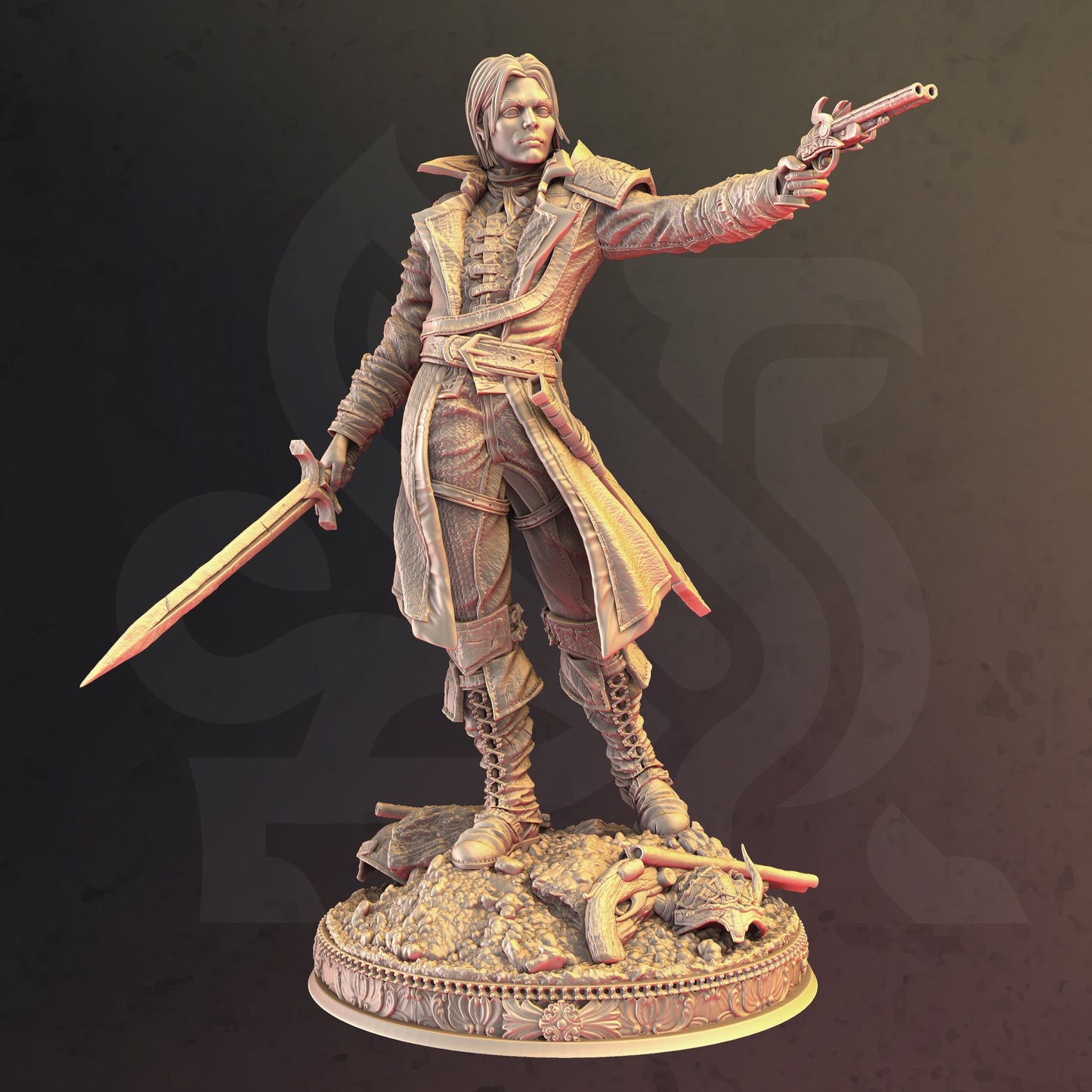 Human Gunslinger DND Role 3D Printing Miniatures Resin Figure Board Game