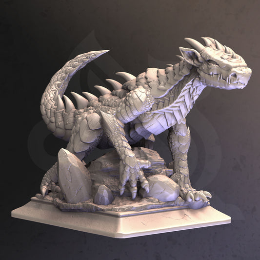 Silver Tailed Drake Ekerin DND Role 3D Printing Miniatures Resin Figure Board Game