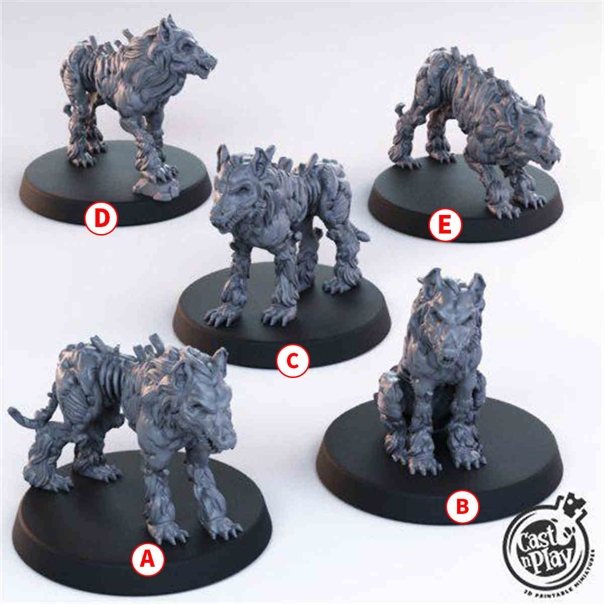 Hellhounds DND Role 3D Printing Miniatures Resin Figure Board Game