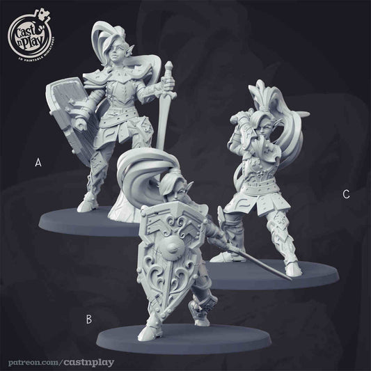 Female Elf Warrior DND Role 3D Printing Miniatures Resin Figure Board Game