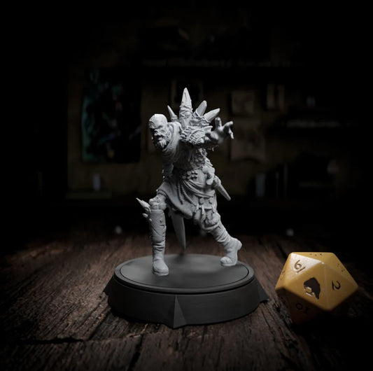 Blood Crystal Zombie #5 3D Printing Miniatures Resin Figure Board Game DND Role