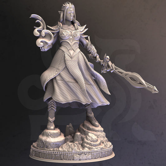 Hex Bladed Warlock Elaina Naire DND Role 3D Printing Miniatures Resin Figure Board Game