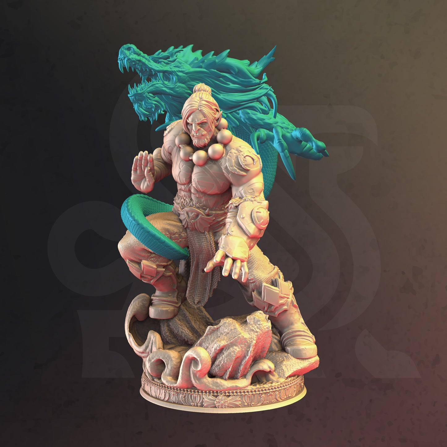 Dragon Spirit Orc Monk Draak DND Role 3D Printing Miniatures Resin Figure Board Game