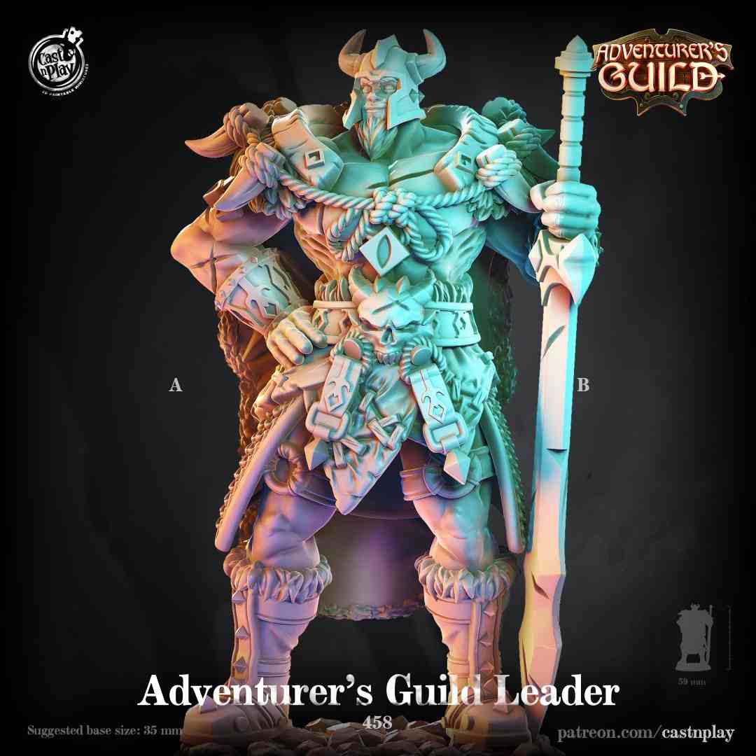 Adventurer's Guild Leader DND Role 3D Printing Miniatures Resin Figure Board Game Chess