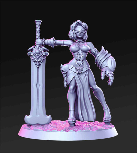 Justicia - Female monster hunter | DND Role 3D Printing Miniatures Resin Figure Board Game