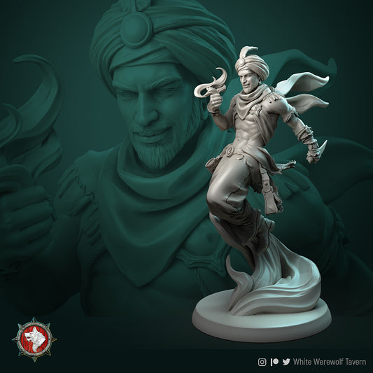 David the Fire Thief DND Role 3D Printing Miniatures Resin Figure Board Game