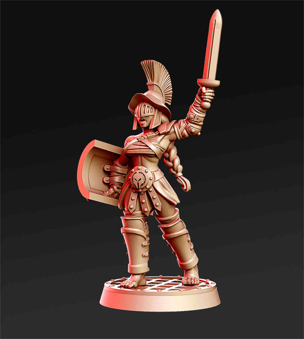 Murmilla - Female Gladiator | DND Role 3D Printing Miniatures Resin Figure Board Game