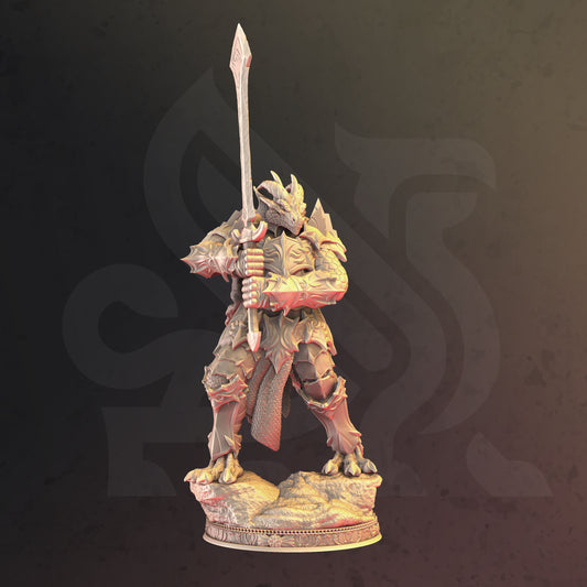 Dragonborn Paladin Krimmdar DND Role 3D Printing Miniatures Resin Figure Board Game