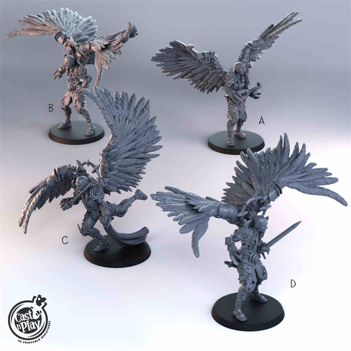 Angel Warrior DND Role 3D Printing Miniatures Resin Figure Board Game