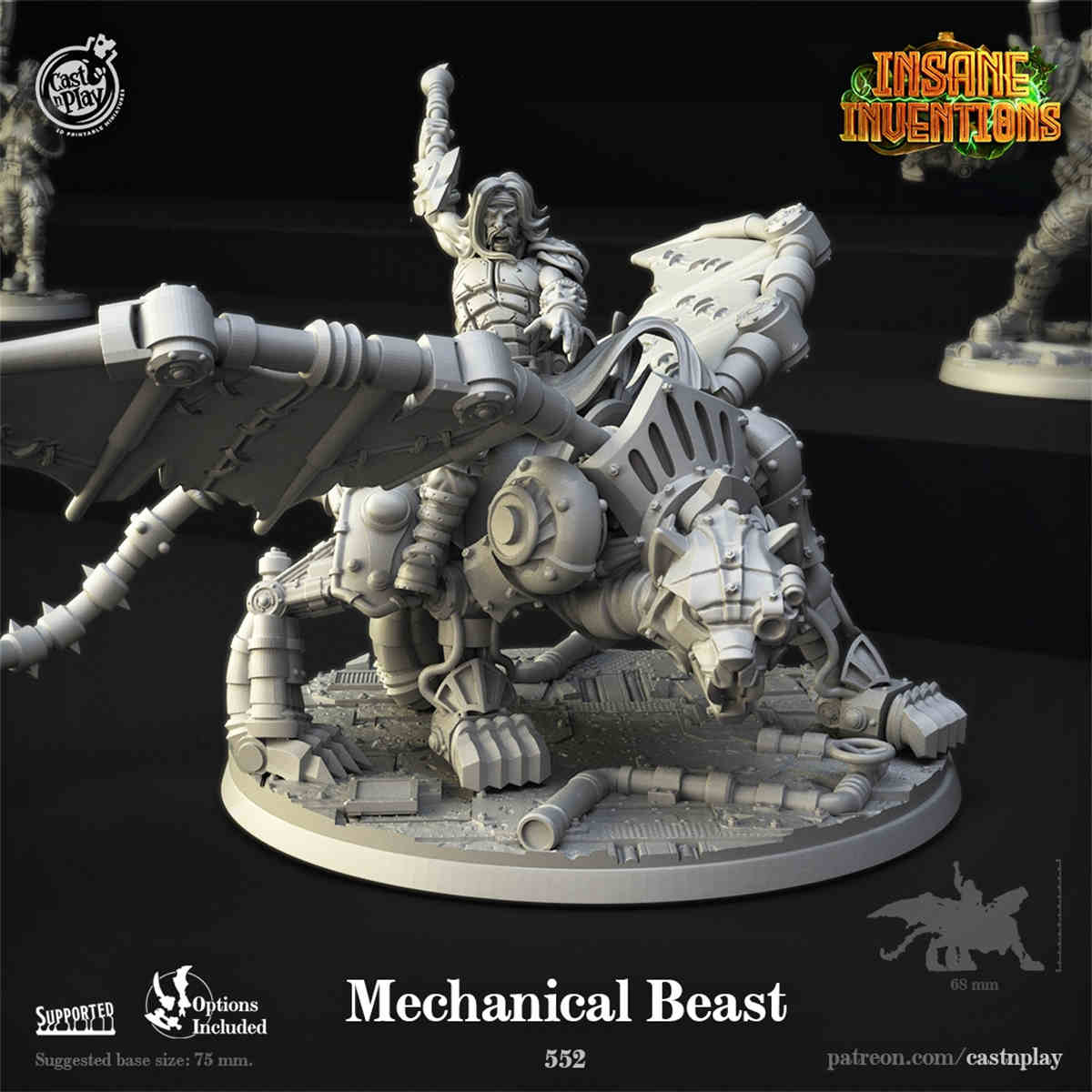 Mechanical Beast DND Role 3D Printing Miniatures Resin Figure Board Game