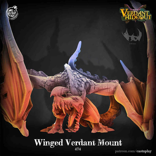 Winged Verdant Mount DND Role 3D Printing Miniatures Resin Figure Board Game