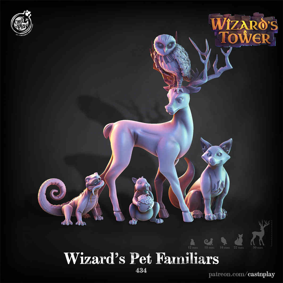 Wizard's Pet Familiars DND Monster 3D Printing Miniatures Resin Figure Board Game Chess