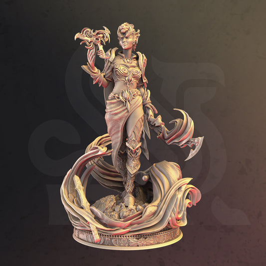 Elven Spellsword Rylena DND Role 3D Printing Miniatures Resin Figure Board Game