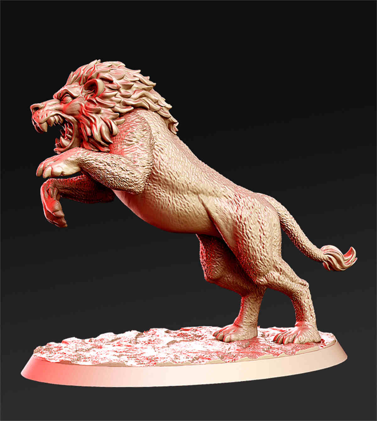 Raios- Lion Gladiator | DND Role 3D Printing Miniatures Resin Figure Board Game