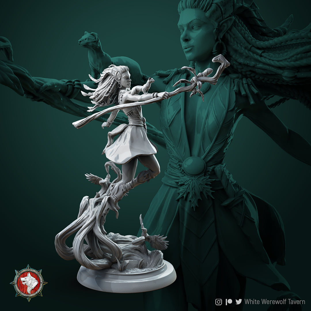 Lesika Light-eyed Druid DND Role 3D Printing Miniatures Resin Figure Board Game