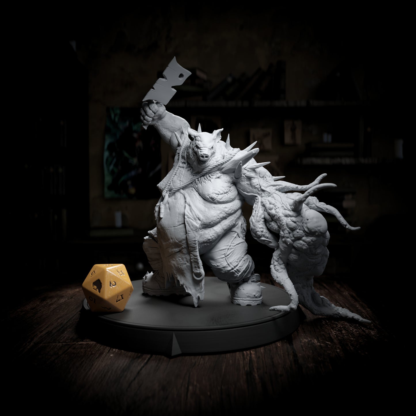 Boarhog Butcher 3D Printing Miniatures Resin Figure Board Game DND Role