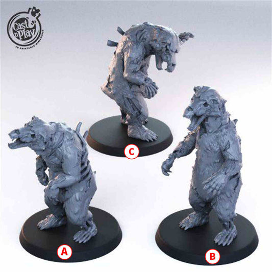 Undead Bears DND Role 3D Printing Miniatures Resin Figure Board Game