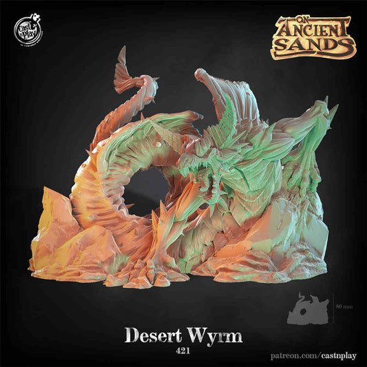 Desert Wyrm DND Monster 3D Printing Miniatures Resin Figure Board Game Chess