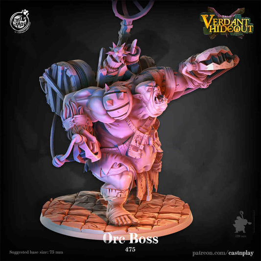 Orc Boss DND Role 3D Printing Miniatures Resin Figure Board Game