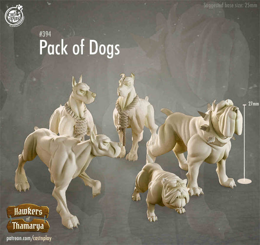 Pack of Dogs DND Role 3D Printing Miniatures Resin Figure Board Game Chess